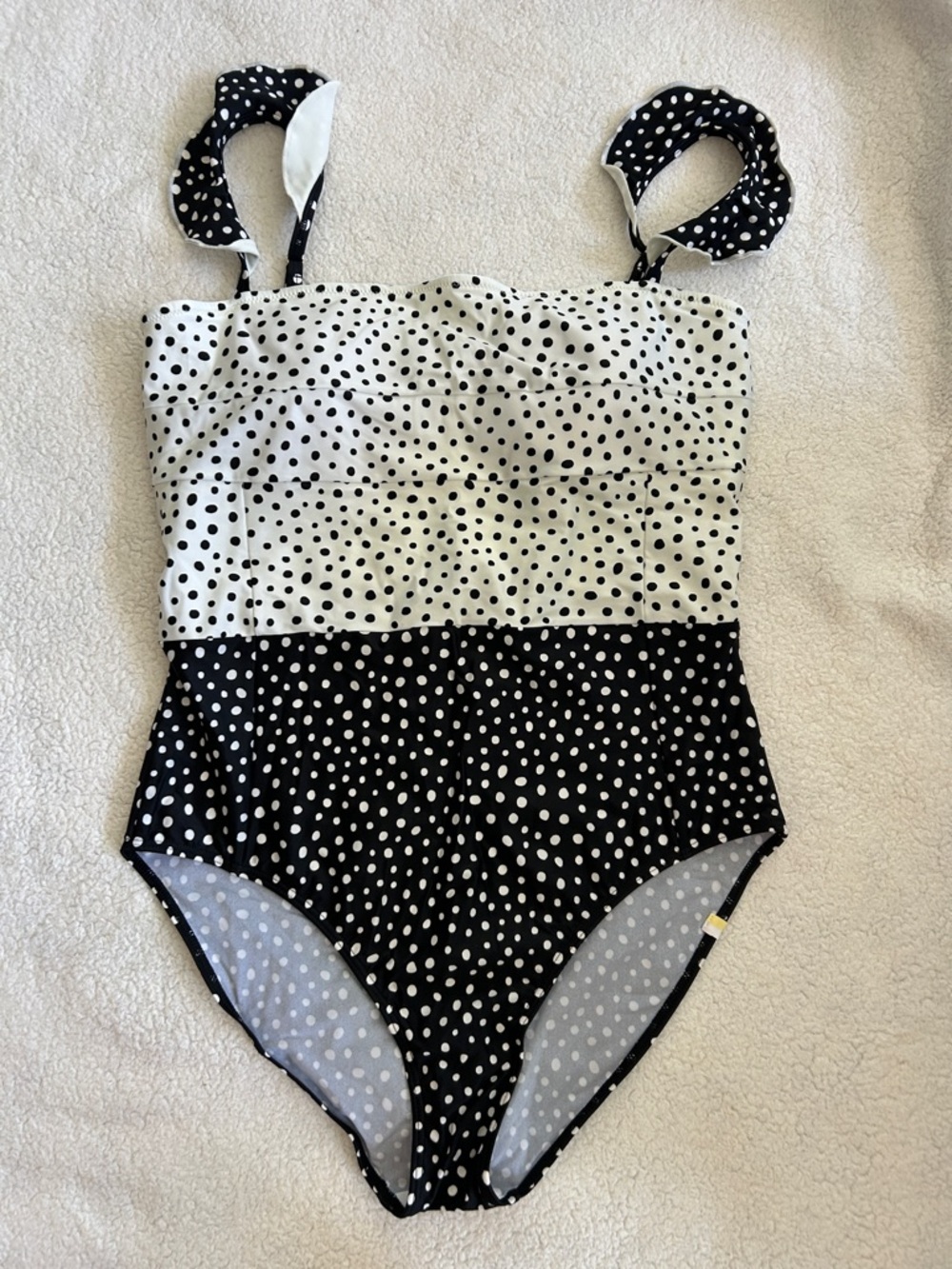 summersalt Black and White Polka Dot One-Piece Swimsuit